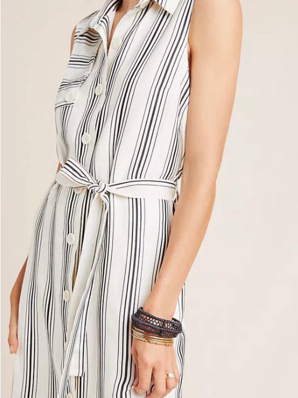 Maeve Esther Striped Shirtdress